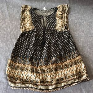 Forever 21 lightweight black patterned dress wom S